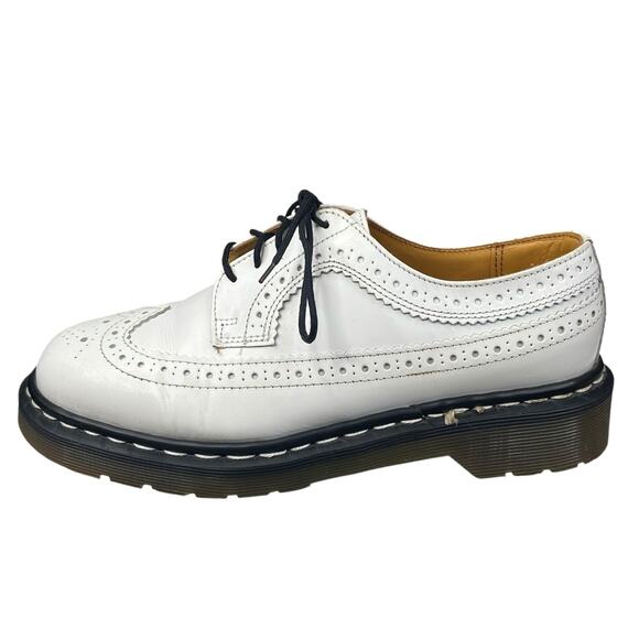 Rare Vintage Dr. Martens White Made In England Brogue Oxfords Size 5 US M 6 W 7 - Picture 3 of 12